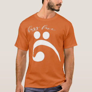 Camiseta bajo face divertido bajo clef instrumento de cuerd