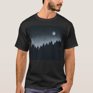 Camiseta Bajo La Luz De La Luna, Vibes De Madera Fantasma E