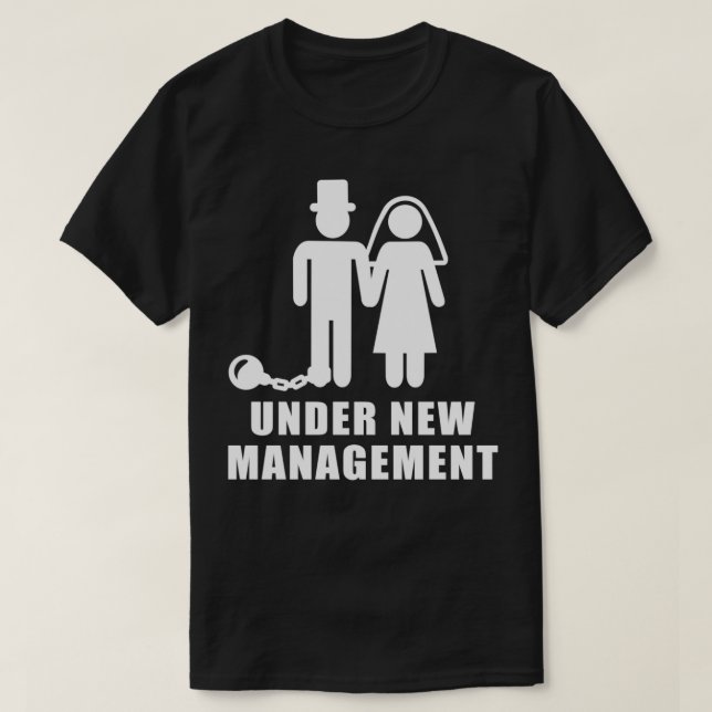 Camiseta Bajo la nueva dirección boda de administración  (Diseño del anverso)