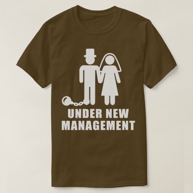 Camiseta Bajo la nueva dirección boda de administración (Diseño del anverso)