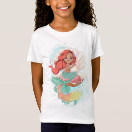 Camiseta Bajo la sirena marina (pelo rojo) en la caparazón 