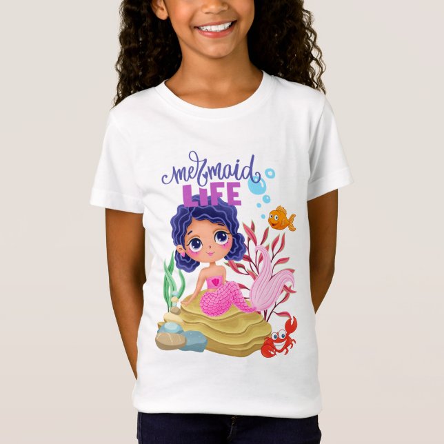 Camiseta Bajo la vida de sirena marina (Anverso)