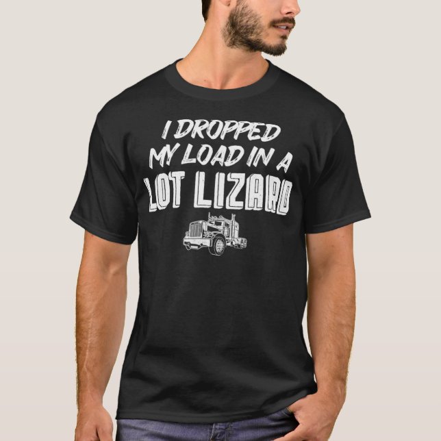 Camiseta Bajó mi carga en un montón de láminas para camione (Anverso)