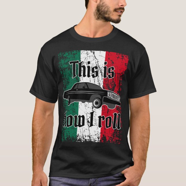Camiseta Bajo piloto de bandera mexicana 3 Wheelin Personal (Anverso)