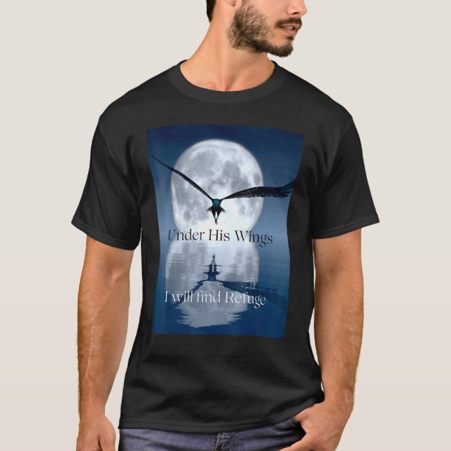 Camiseta Bajo Sus Alas Encontraré Una Biblia De Salmo Refug (Anverso)