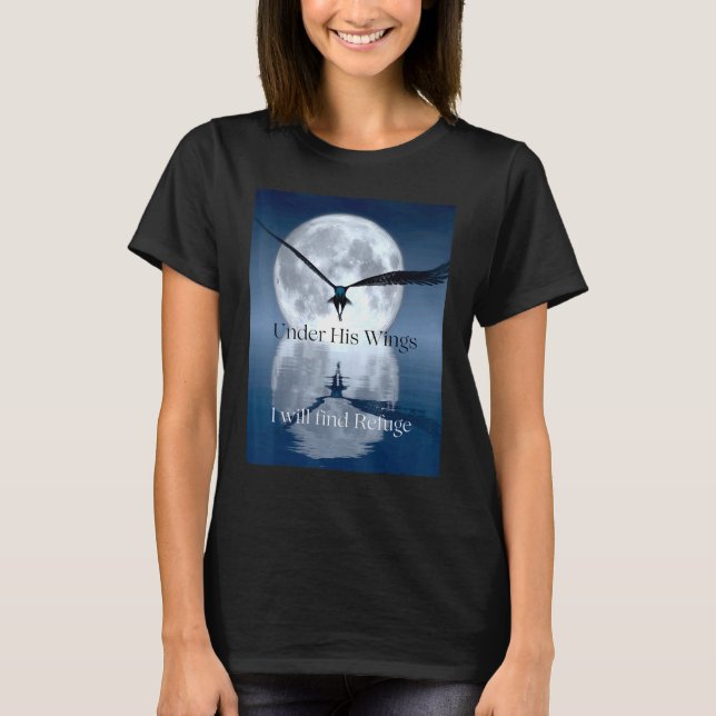 Camiseta Bajo Sus Alas Encontraré Una Biblia De Salmo Refug (Anverso)