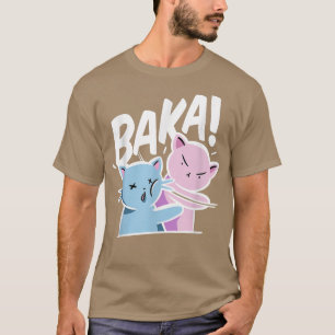 Camiseta Baka Anime Cat Slap Baka Japonés Cat