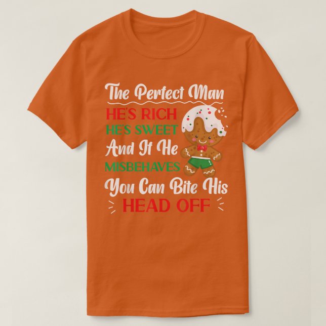 Camiseta Bake Baking Christmas Gingerbread Man The Perfect  (Diseño del anverso)