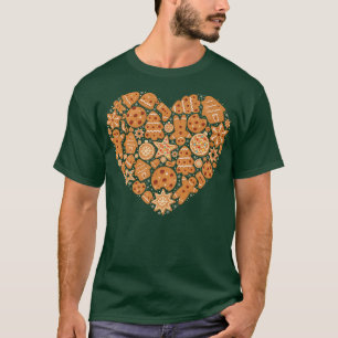 Camiseta Bake Baking Gingerbread Man Christmas Cookie Heart