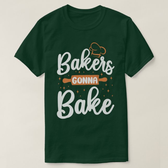 Camiseta Bake Baking Rolling Pin Pun  (Diseño del anverso)