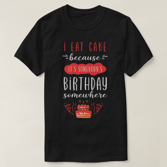 Camiseta Bake Baking Torta de cumpleaños (Diseño del anverso)