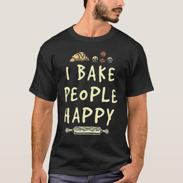 Camiseta Bake People Happy Baking Men (Anverso)