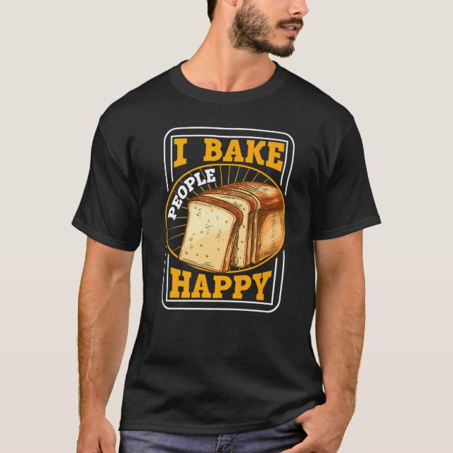 Camiseta Bake People Happy Bread (Anverso)