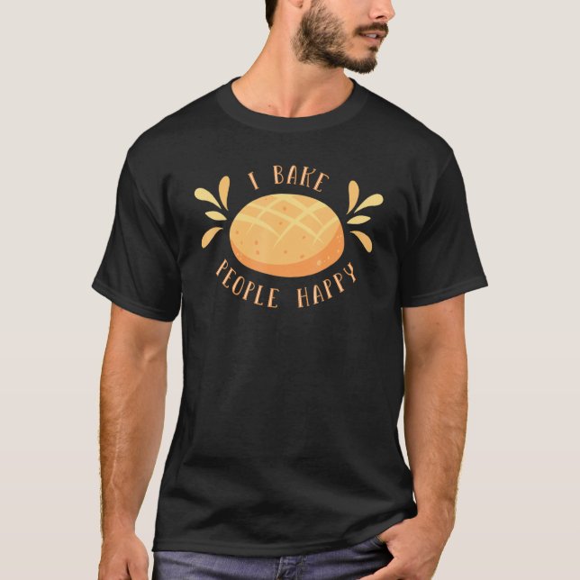 Camiseta Bake People Happy Bread Baker (Anverso)