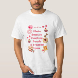 Camiseta Bake Porque Golpear A La Gente Está Fruncido