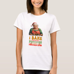 Camiseta Bake Porque Golpear A La Gente Está Fruncido
