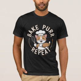 Camiseta Bake, Purr, Repetir
