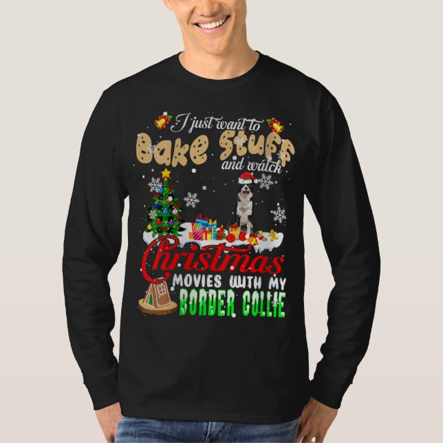 Camiseta Bake Stuff Y Ver Películas De Navidades Con Mi Fil (Anverso)