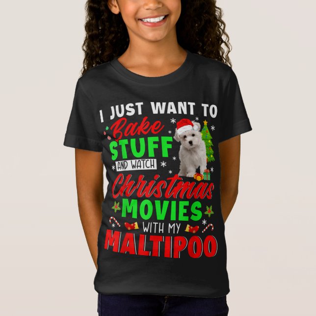 Camiseta Bake Stuff Y Ver Películas De Navidades Con Mi Mal (Anverso)