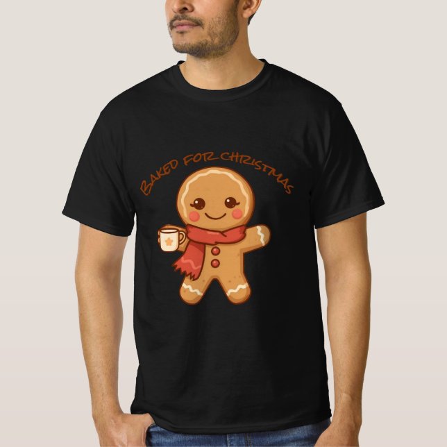 Camiseta Baked for Christmas – Holiday Cookies Design (Anverso)