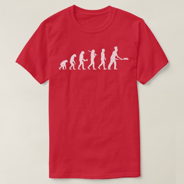 Camiseta Baker Baker Baker una panadería de evolución de lo (Diseño del anverso)