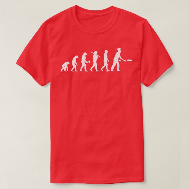Camiseta Baker Baker Baker una panadería de evolución de lo (Diseño del anverso)