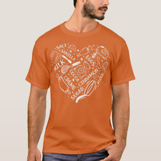 Camiseta Baker Baker Cachorro Corazón Baker Utensils Baki
