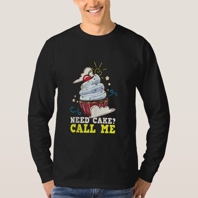 Camiseta Baker Baking Cake Cubierta (Anverso)