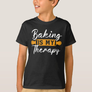 Camiseta Baker Baking Es Mi Terapia Panadería Pastel De Pas