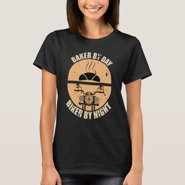 Camiseta Baker By Day Biker By Night - Baking Cita (Anverso)