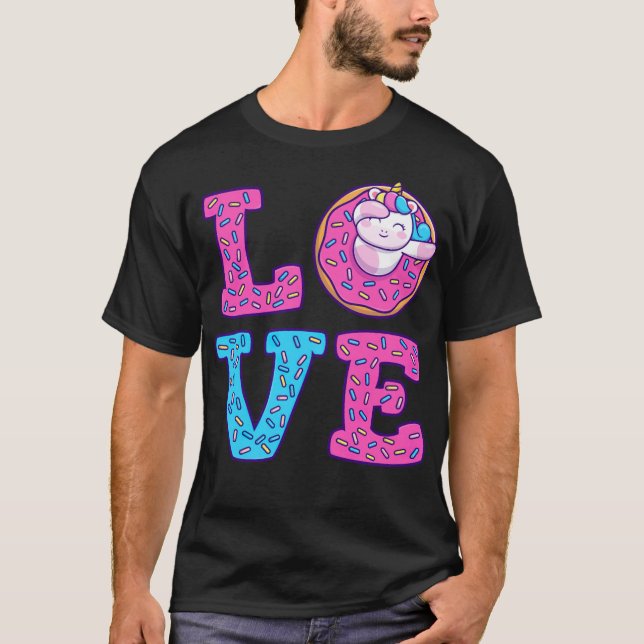 Camiseta Baker de arqueología de amor unicornio (Anverso)