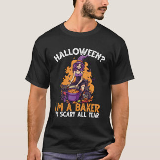 Camiseta Baker Halloween Vestido Baking Bake Scary Tramo O