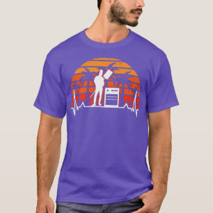 Camiseta Baker Heartbeat Retro Confeccionador Baking Premiu