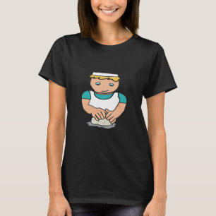 Camiseta Baker Kneading Dough para hacer pan