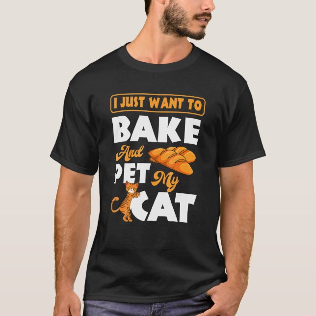 Camiseta Baker Pastry Chef Cook Culinary Bakery Owner Cat (Anverso)