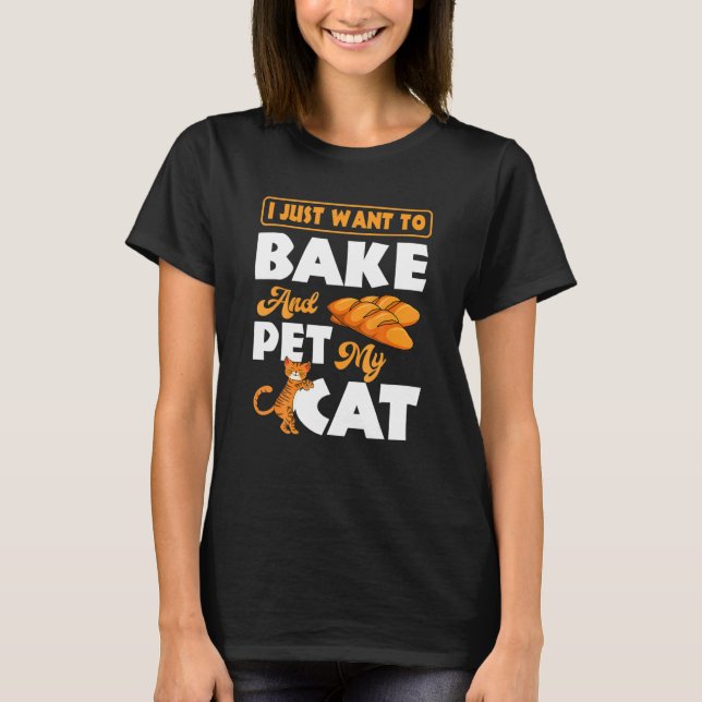 Camiseta Baker Pastry Chef Cook Culinary Bakery Owner Cat (Anverso)