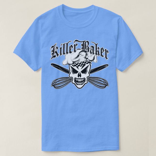 Camiseta Baker Skull 2 Killer Baker y Whisks Crosch (Diseño del anverso)