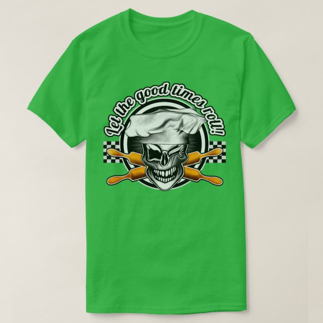 Camiseta Baker Skull 6 Dejar pasar los buenos tiempos (Diseño del anverso)