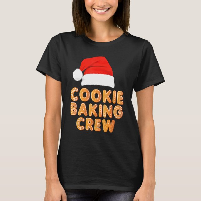 Camiseta Baker Xmas Santa Hat Cookie Baking Crew Navidades (Anverso)