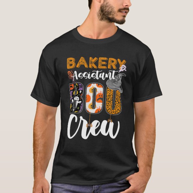 Camiseta Bakery Assistant Boo Crew Halloween Matching Baker (Anverso)