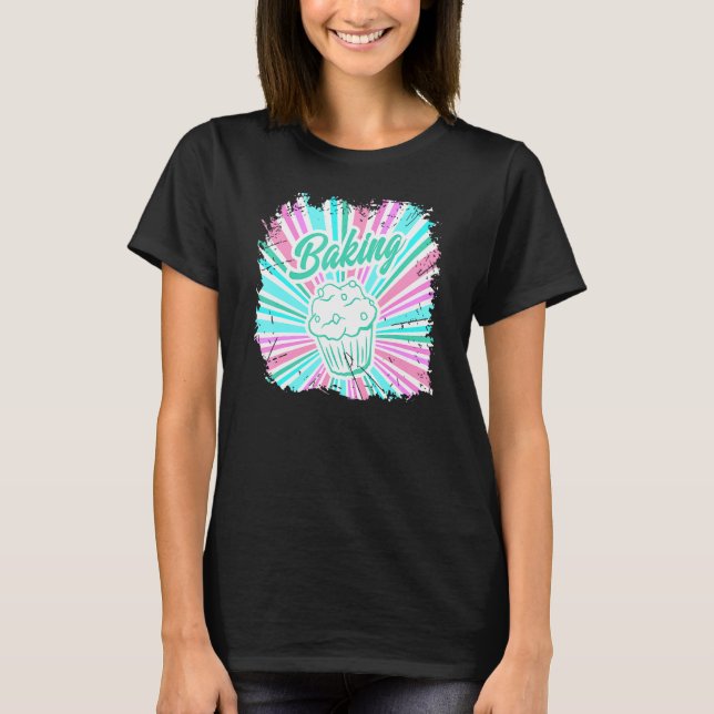 Camiseta Baking Baker Chef Panadería Retro Gráfico (Anverso)