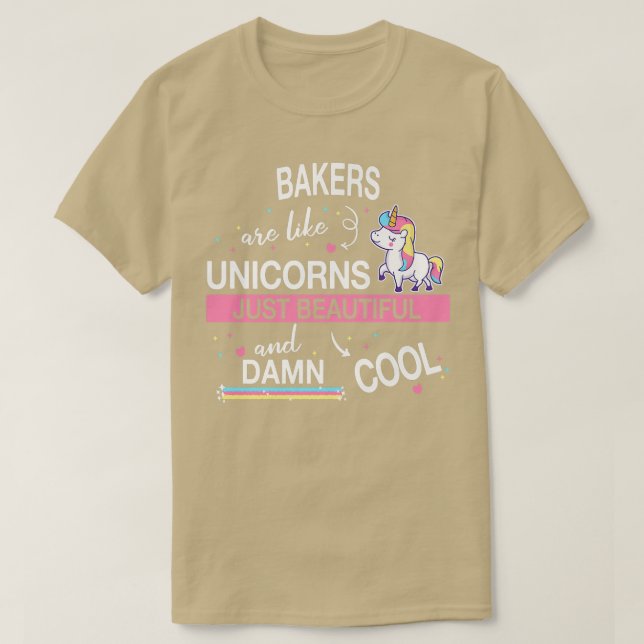 Camiseta Baking Baker Cocinar Pastel de tarta Unicorn (Diseño del anverso)