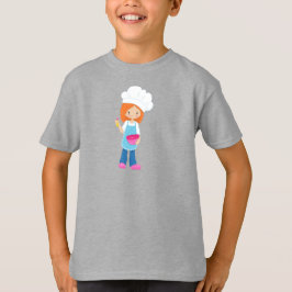 Camiseta Baking, Baker, Pastry Chef, Chica, Naranja
