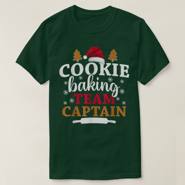 Camiseta Baking Crew Christmas Cookie Baking Team Captain  (Diseño del anverso)