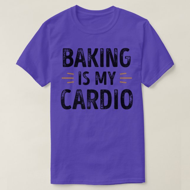 Camiseta Baking es mi retro cómico cardio (Diseño del anverso)