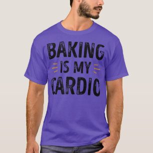 Camiseta Baking es mi retro cómico cardio