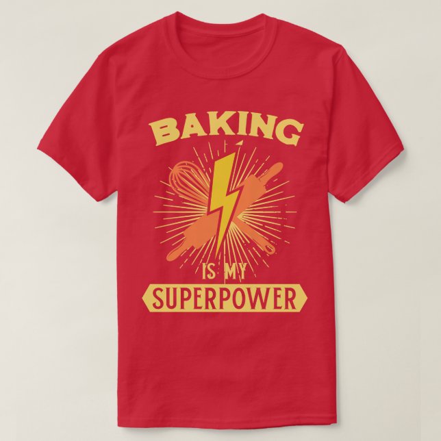 Camiseta Baking es mi superpotencia Navidades de panadería (Diseño del anverso)