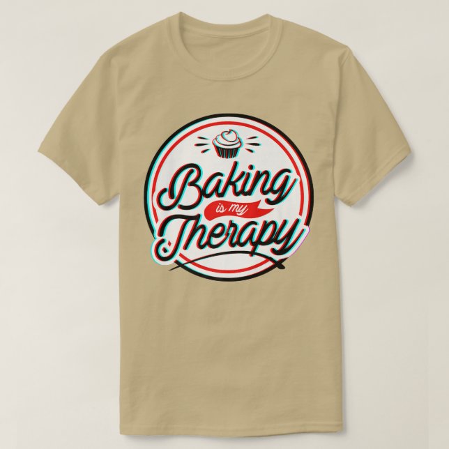 Camiseta Baking es mi terapia (Diseño del anverso)