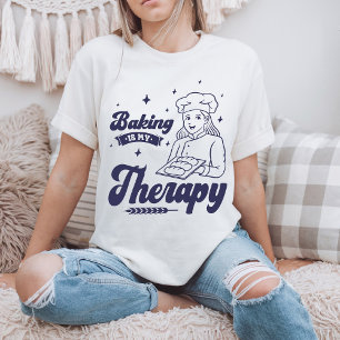 Camiseta Baking Es Mi Terapia, Divertidos Regalos De Chef D