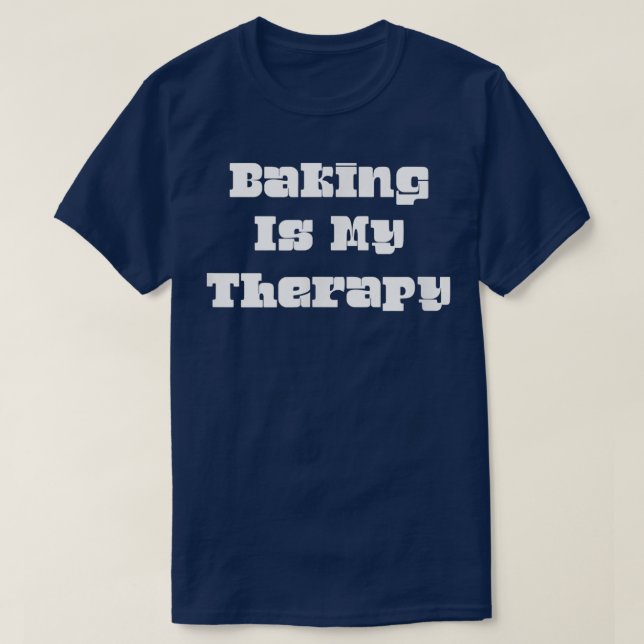 Camiseta Baking Es Mi Terapia Novedad De Chiste Cuta (Diseño del anverso)